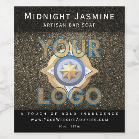 Beruflicher Glitzer-QR-Code Weinetikett (Einzelnes Label)