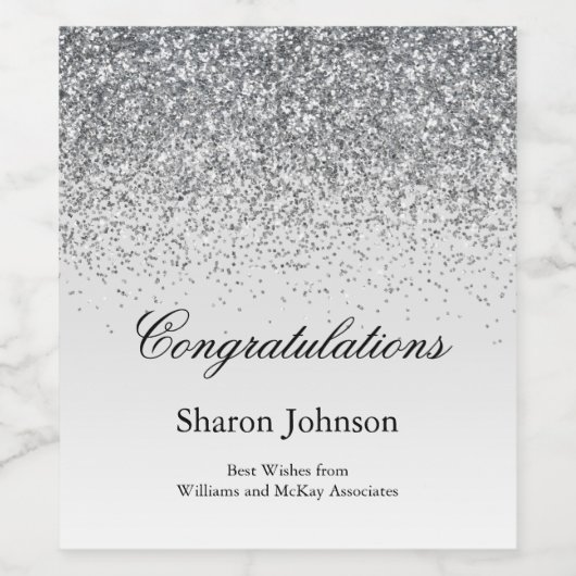 Beruflicher Glitzer Weinetikett (Einzelnes Label)