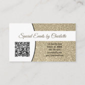 Beruflicher Gold Glitzer - Foto QR-Code Visitenkarte (Rückseite)