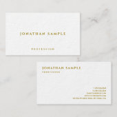 Beruflicher Gold Text Premium Ultra Dick Luxe Visitenkarte (Vorne/Hinten)