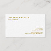 Beruflicher Gold Text Premium Ultra Dick Luxe Visitenkarte (Rückseite)