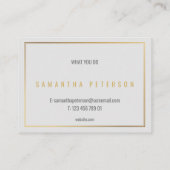 Beruflicher Goldeffektgrenzwert Visitenkarte (Rückseite)