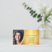 Beruflicher Goldflare-Code für Foto QR Visitenkarte (Stehend Vorderseite)