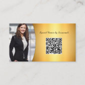 Beruflicher Goldflare-Code für Foto QR Visitenkarte (Vorderseite)