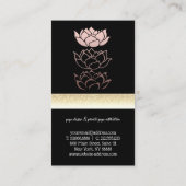 Beruflicher Goldlotus Visitenkarte (Rückseite)