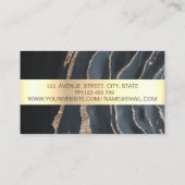 Beruflicher Goldstreifen-Marmor Visitenkarte (Rückseite)