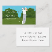 Beruflicher Golflehrer Coach Golfer Trendy Visitenkarte (Vorne/Hinten)