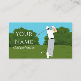 Beruflicher Golflehrer Coach Golfer Trendy Visitenkarte