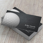 Beruflicher Golflehrer Visitenkarte<br><div class="desc">Berufliche Golf Ball Dark Texture Golf Business Cards.</div>