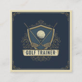 Beruflicher Golftrainer Quadratische Visitenkarte (Vorderseite)
