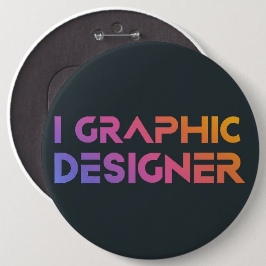 Beruflicher Grafikdesigner Button (Vorne & Hinten)