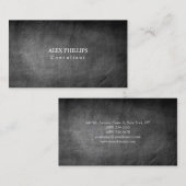 Beruflicher grauer Chalkboard Hintergrund Original Visitenkarte (Vorne/Hinten)
