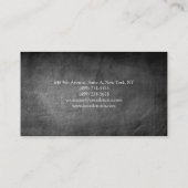 Beruflicher grauer Chalkboard Hintergrund Original Visitenkarte (Rückseite)