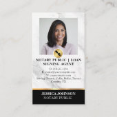 Beruflicher grauer Marmor Luxus Notary Public QR Visitenkarte (Vorderseite)