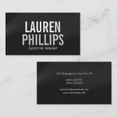 Beruflicher grauer Text Visitenkarte (Vorne/Hinten)