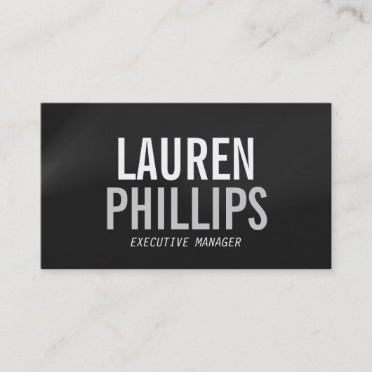 Beruflicher grauer Text Visitenkarte (Vorderseite)