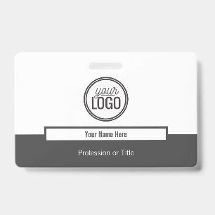Beruflicher Graufarbblock-Tag Ausweis