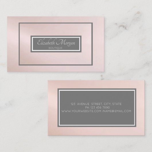 Beruflicher Graurahmen Visitenkarte (Vorne/Hinten)