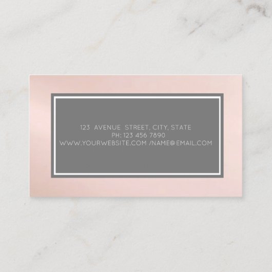 Beruflicher Graurahmen Visitenkarte (Rückseite)