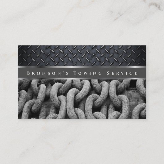 Beruflicher Graustahl-Auto-Schleppdienst Visitenkarte (Vorderseite)