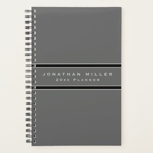 Beruflicher Graustreifen und schwarzer Streifen | Planer (Vorderseite)