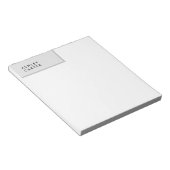 Beruflicher, grauweißer schlichter minimalistische notizblock (angewinkelt)