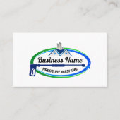 Beruflicher grüner blauer Druckwäscheservice Visitenkarte (Vorderseite)