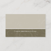 Beruflicher grüner Geschäfts-Karten-Wirbel Visitenkarte (Rückseite)