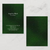 Beruflicher grüner Hintergrund Einzigartig Visitenkarte (Vorne/Hinten)