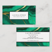Beruflicher grüner Marmor Visitenkarte (Vorne/Hinten)