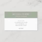 Beruflicher "Grüner QR-Code" Visitenkarte (Rückseite)