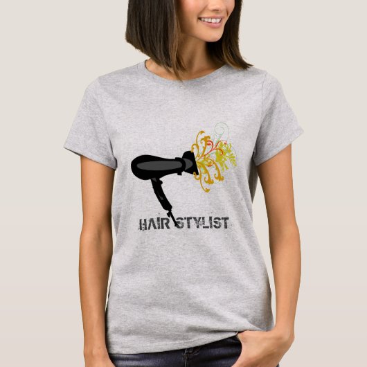 Beruflicher Haar-Stylist-Salonbeautician-Trockner T-Shirt (Vorderseite)