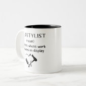 Beruflicher Haarkünstler, Haarstylist Zweifarbige Tasse (Vorderseite Links)