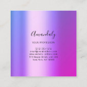 Beruflicher Haarsalon Makeup Lash Lila Pink Quadratische Visitenkarte (Rückseite)