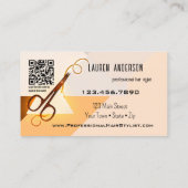 Beruflicher Haarstylist-Beauty-QR-Code Visitenkarte (Rückseite)