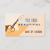 Beruflicher Haarstylist-Beauty-QR-Code Visitenkarte (Vorderseite)