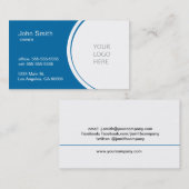 Beruflicher Halbkreis-blaue Geschäfts-Karte Visitenkarte (Vorne/Hinten)