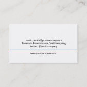 Beruflicher Halbkreis-blaue Geschäfts-Karte Visitenkarte (Rückseite)