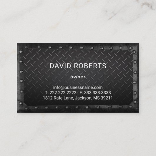 Beruflicher Halbzeug-Metallrahmen Visitenkarte (Rückseite)