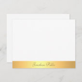 Beruflicher handgeschriebener Skripttext Gold Mitteilungskarte (Vorne/Hinten)