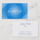 Beruflicher Handschriftentext mit blauer Vorlage Visitenkarte (Vorne/Hinten)