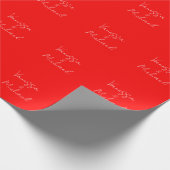 Beruflicher handschriftlicher Name Geschenkpapier (Ecke)