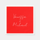 Beruflicher handschriftlicher Name Serviette (Vorderseite)