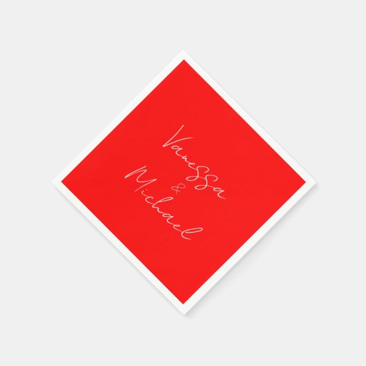 Beruflicher handschriftlicher Name Serviette (Ecke)