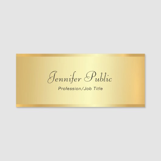 Beruflicher Handskript-Text-modernes elegantes Namensschild (Vorderseite)