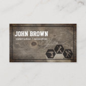 Beruflicher Handyman Construction Carpentry Visitenkarte (Vorderseite)