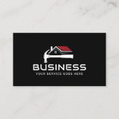 Beruflicher Handyman House Repair Service Black Visitenkarte (Vorderseite)
