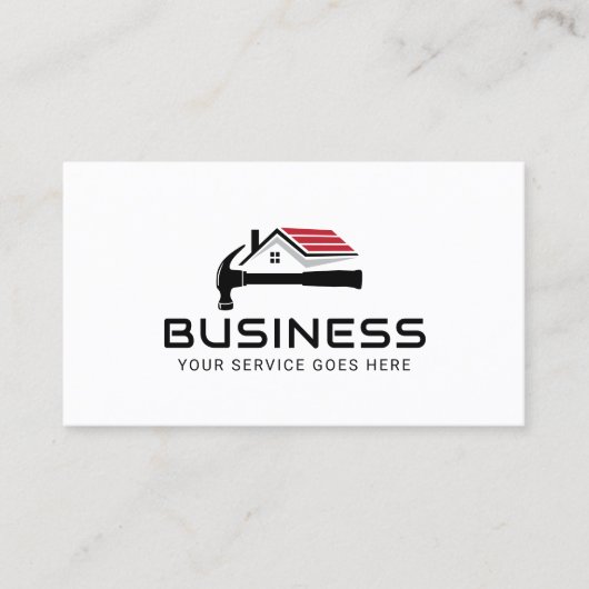Beruflicher Handyman House Repair Service Schlicht Visitenkarte (Vorderseite)