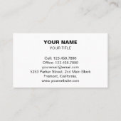 Beruflicher Handyman Klempner Visitenkarte (Rückseite)