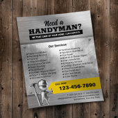 Beruflicher Handyman Repair Service 3D-Mitarbeiter Flyer